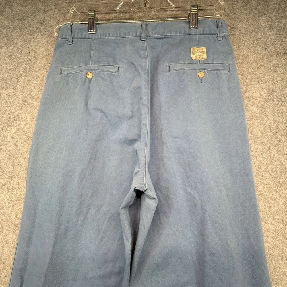 Vintage Polo Ralph Lauren Blue Pants 32x34 (Fits 31x33) Double Pleated Baggy 90s